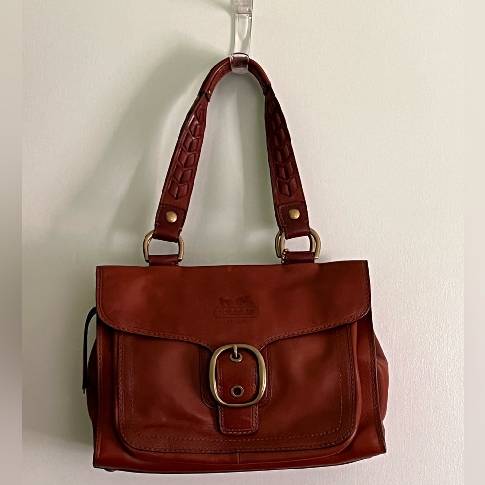 COACH Legacy Tattersol Signature Bleecker Leather shoulder bag